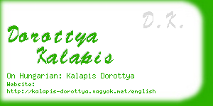 dorottya kalapis business card